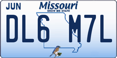 MO license plate DL6M7L