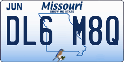 MO license plate DL6M8Q