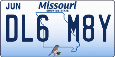 MO license plate DL6M8Y
