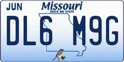 MO license plate DL6M9G