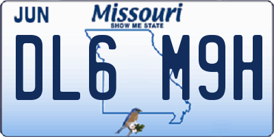 MO license plate DL6M9H