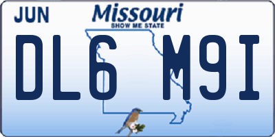 MO license plate DL6M9I