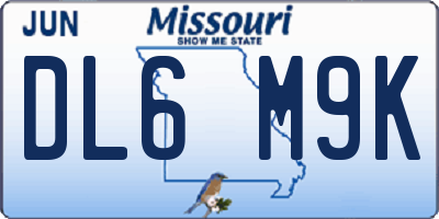 MO license plate DL6M9K