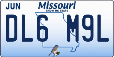 MO license plate DL6M9L