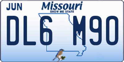 MO license plate DL6M9O