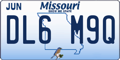 MO license plate DL6M9Q