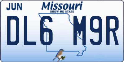MO license plate DL6M9R