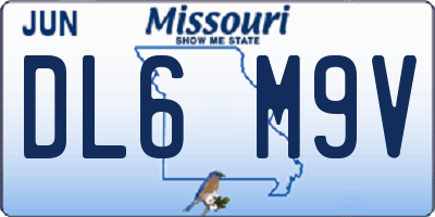 MO license plate DL6M9V