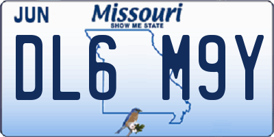 MO license plate DL6M9Y