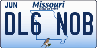 MO license plate DL6N0B