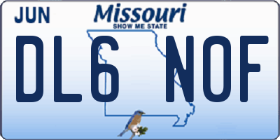 MO license plate DL6N0F