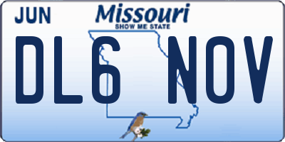 MO license plate DL6N0V