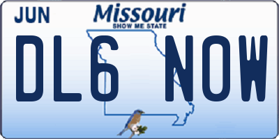 MO license plate DL6N0W