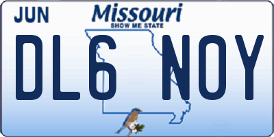 MO license plate DL6N0Y