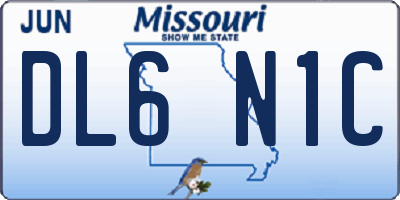 MO license plate DL6N1C
