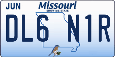 MO license plate DL6N1R