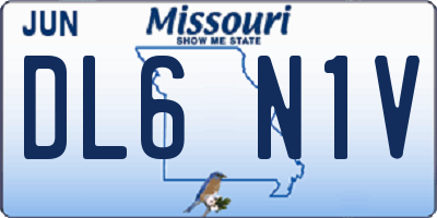 MO license plate DL6N1V