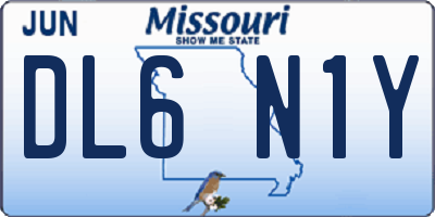 MO license plate DL6N1Y