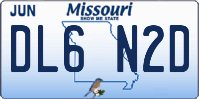 MO license plate DL6N2D