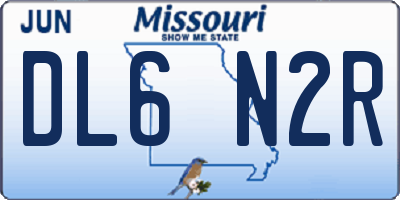 MO license plate DL6N2R