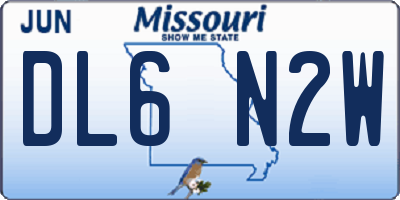 MO license plate DL6N2W