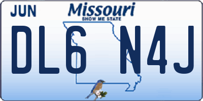 MO license plate DL6N4J
