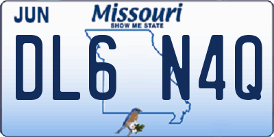 MO license plate DL6N4Q