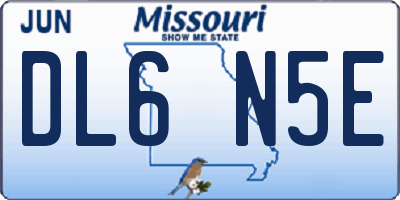 MO license plate DL6N5E