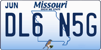 MO license plate DL6N5G