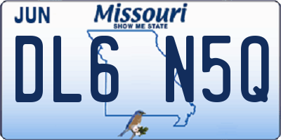 MO license plate DL6N5Q