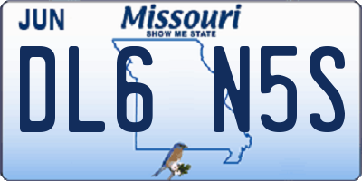 MO license plate DL6N5S