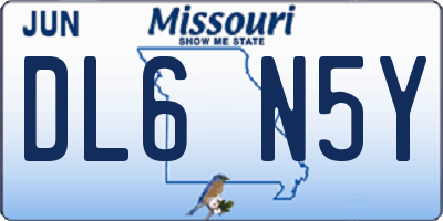 MO license plate DL6N5Y