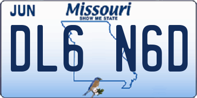 MO license plate DL6N6D