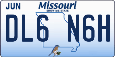 MO license plate DL6N6H