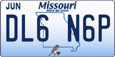 MO license plate DL6N6P