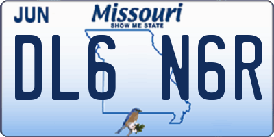 MO license plate DL6N6R