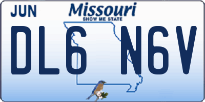 MO license plate DL6N6V