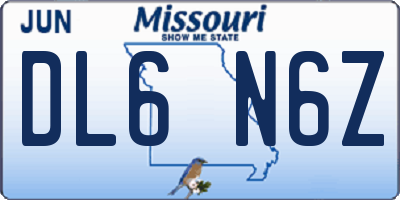 MO license plate DL6N6Z