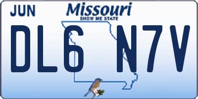 MO license plate DL6N7V