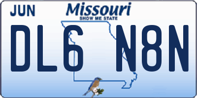MO license plate DL6N8N