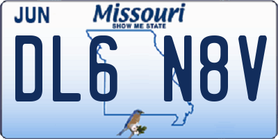 MO license plate DL6N8V