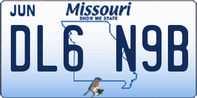 MO license plate DL6N9B
