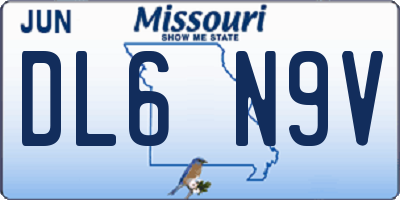 MO license plate DL6N9V