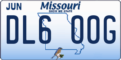 MO license plate DL6O0G