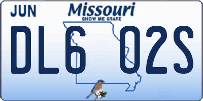 MO license plate DL6O2S