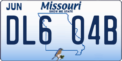 MO license plate DL6O4B