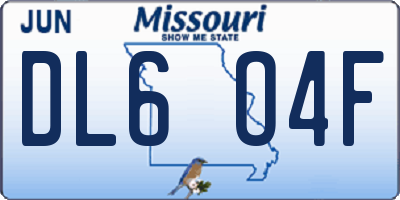MO license plate DL6O4F