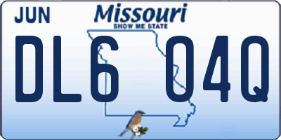 MO license plate DL6O4Q