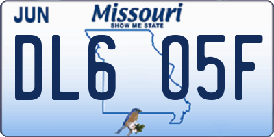 MO license plate DL6O5F
