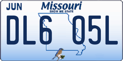 MO license plate DL6O5L